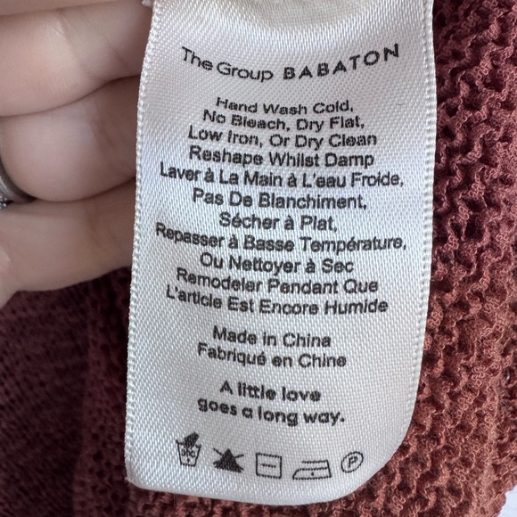 Aritzia The Group by Babaton Eugenie Open Knit Relaxed Scoop Neck Tank cotton - Picture 3 of 7